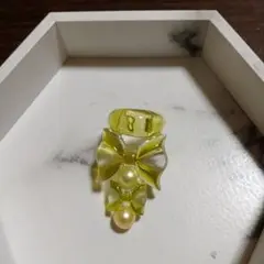 イヤーカフ(片耳　黄色リボン)