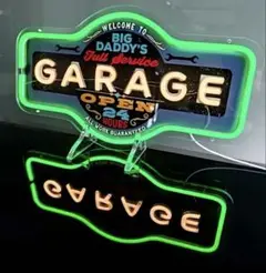 ガレージ GARAGE ネオンサイン LED 照明 壁掛け 装飾 アメリカン雑貨