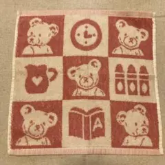 リングスター　タオルハンカチ　ピンク　ベアー　新品・未使用