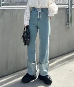 PAGEBOY ターンupデニムパンツ