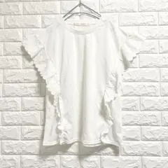 Ray Cassin 半袖tシャツ フリル袖 ホワイト レース