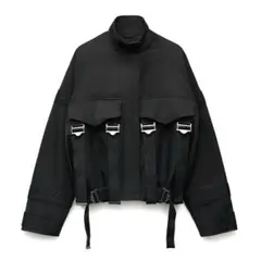 ZARA ZWコレクション バックルコントラストボンバージャケット