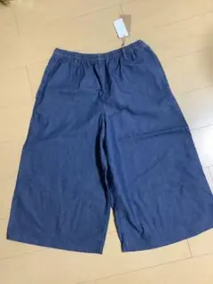 デニム七分丈ワイドパンツ・未使用品・3L