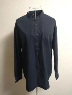 UNIQLOリネンコットンスタンドカラーシャツ　M フォロー割り引き有り