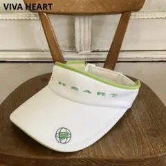 VIVA HEART ビバハート バイザー フリー ホワイト×ライトグリーン