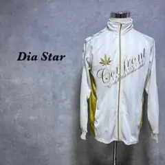 希少XL✨Dia Star ジャージ ジップアップ ホワイト ゴールド 4216