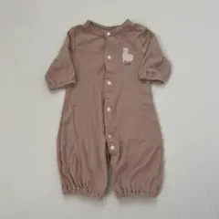 futatuta ピンクベージュロンパース 50-60