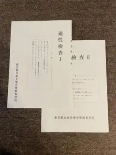 東京都立南多摩中等教育学校⚫︎2022年度問題・解答用紙原本