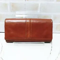 ★BAGGY PORT【バギーポート】イタリアンレザー 長財布 キャメル 収納多