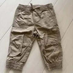 ベージュ カジュアルパンツ ポロ刺繍付き