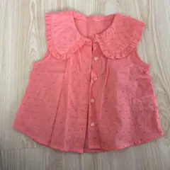 フリル付きピンクシャツ　ブラウス　西松屋　90cm