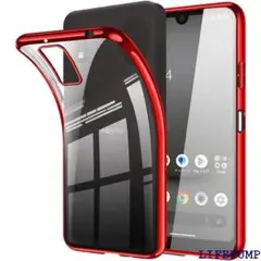 AQUOS wish3 ケース クリア A302SH キ加 ス レッド 1452