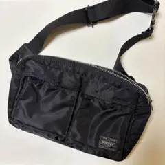 PORTER タンカー ウエストポーチ バッグ 黒 ナイロン