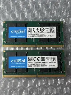 crucial 32GB×2枚　64GB DDR4-2666 メモリー