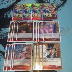 ワンピースカードゲーム　受け継がれる意志　赤SR Rセット