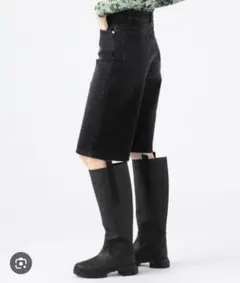 ganni コンフォートストレッチデニム　ハーフパンツ
