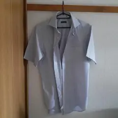 THE SUIT COMPANY 半袖シャツ 青と白のチェック柄 サイズM