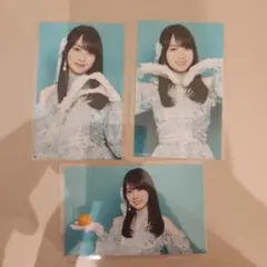 乃木坂46 ミニ生写真　賀喜遥香　ネーブルオレンジ　3枚コンプ