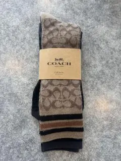【未使用】コーチ COACH 靴下 シグネチャー カーフ ソックス 2組セット