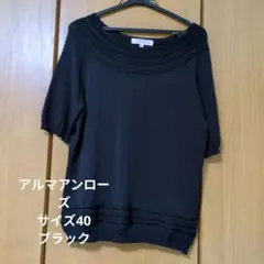 アルマアンローズサイズ40ニット黒☆試着のみ☆ハナエモリ