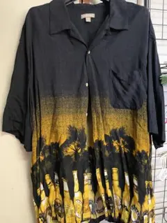 GEORGE アロハシャツ XL ビール瓶プリント