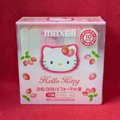 ① レア ハローキティ イチゴ 3.5型 フロッピーディスク 2HD マクセル
