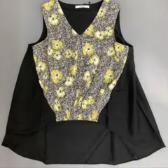 【新品】　atout　アトート　ノースリーブ花柄トップス/チュニック　38
