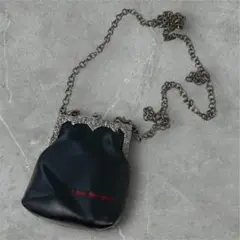 00s snake chain leather shoulder bag y2k