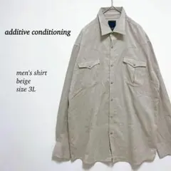 【大きいサイズ】３L　メンズシャツ　additive conditioning