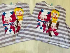 美品　バナバナ　120 Tシャツ　2枚セット　双子　姉妹　お揃い　女の子　半袖