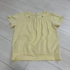 f dash 黄色 半袖 Tシャツ ギャザー入り