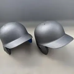 軟式用バッター用ヘルメット マットブラック　2個セット