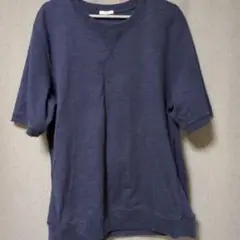 GU XL 紺　　半袖　スエット　Tシャツ