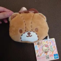 タイニーチャム ショップバッグ風フェイスポーチ付きエコバッグ ブラウン