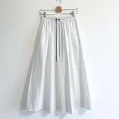 MACPHEE トゥモローランド 24SS シアーサッカーギャザーロングスカート