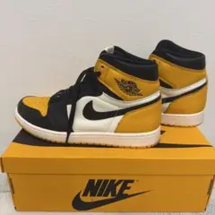 NIKE Air Jordan 1 ハイカット 黒/白/黄