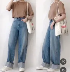 ニコアンド　niko and… 半袖Tシャツ　L ブラウン　レディース