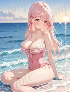 b337 美少女 かわいい イラスト 下着 コスプレ セクシー A4ポスター