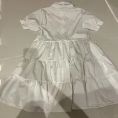 ホワイト ティアード ワンピース 半袖