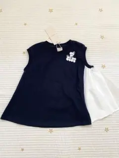 【新品】プティマイン ノースリーブタンクトップ ネイビー