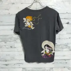 ATTITUDE tシャツ 風神雷神 和柄 S 刺繍