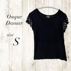 Onque Dasuar 半袖Tシャツ Sサイズ 黒 レディース スパンコール