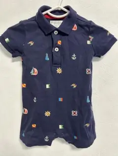 本日16時まで　Ralph Lauren ネイビー ポロロンパース 6M