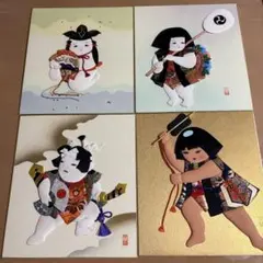 端午の節句 こどもの日 ハンドメイド 押絵 男の子 初節句 4点セット