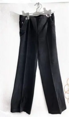 i.n.e  インエ　クロ　黒　ストレートパンツ　コーデュロイ