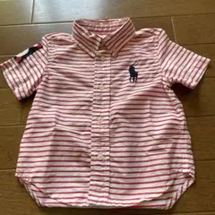 Ralph Lauren 赤白ストライプ シャツ 1M