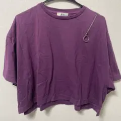 WEGO パープル Tシャツ ジッパー付き