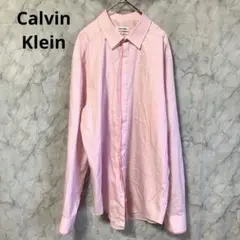 Calvin Klein カルバンクライン♡長袖ワイシャツ ビジネス ピンク古着