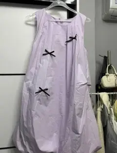 薄紫色ノースリーブワンピース