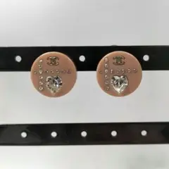 シャネル ココマーク ラインストーン ラウンド イヤリング KK226